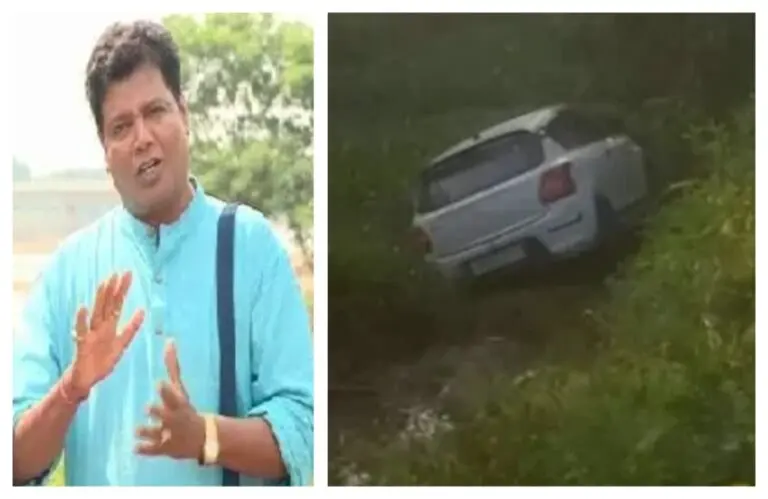 Close Shave For Odia Actor Ashrumochan Mohanty After Car Plunges Into Canal In Bhubaneswar