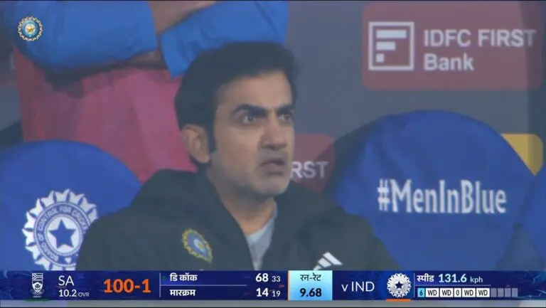 Gambhir reacts to Arshdeep wides