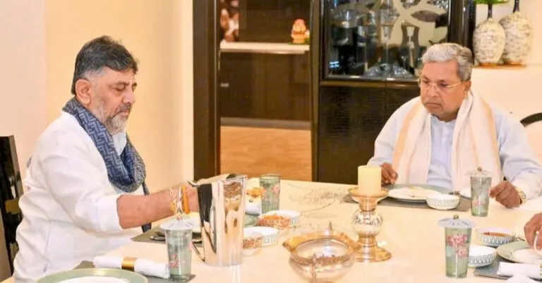 Siddaramaiah Meets His Deputy Over Breakfast For Second Time Amid K’taka Political Churn