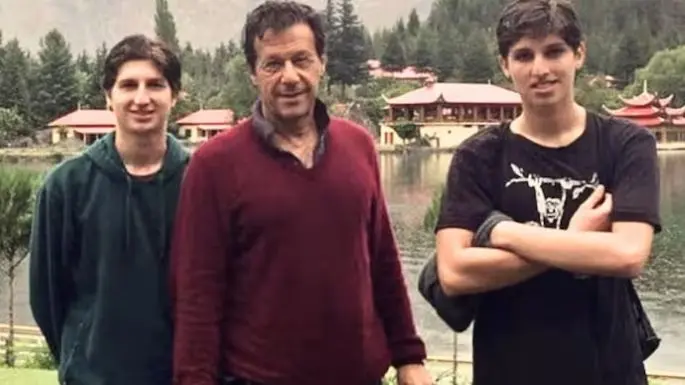 Imran Khan with sons Kasim & Sulaiman