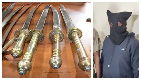 Notorious Dacoit Nabbed While Supplying Arms In Odisha; Pistols, Guns & 35 Swords Seized