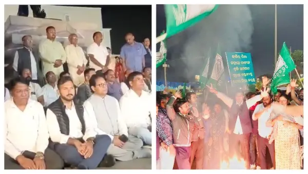 Protests Inside & Outside Odisha Assembly Over BJP MLA Remarks On Mahatma Gandhi