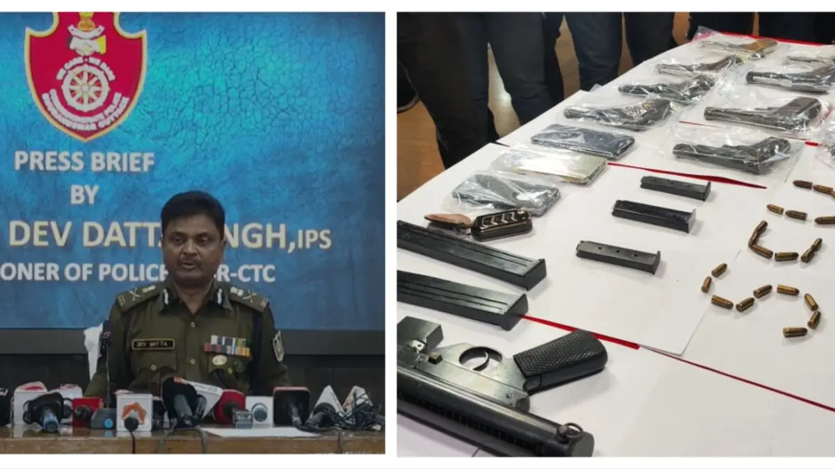 Inter-State Arms Racket Busted In Bhubaneswar As 2 Arrested With Carbine, Semi-Automatic Pistols