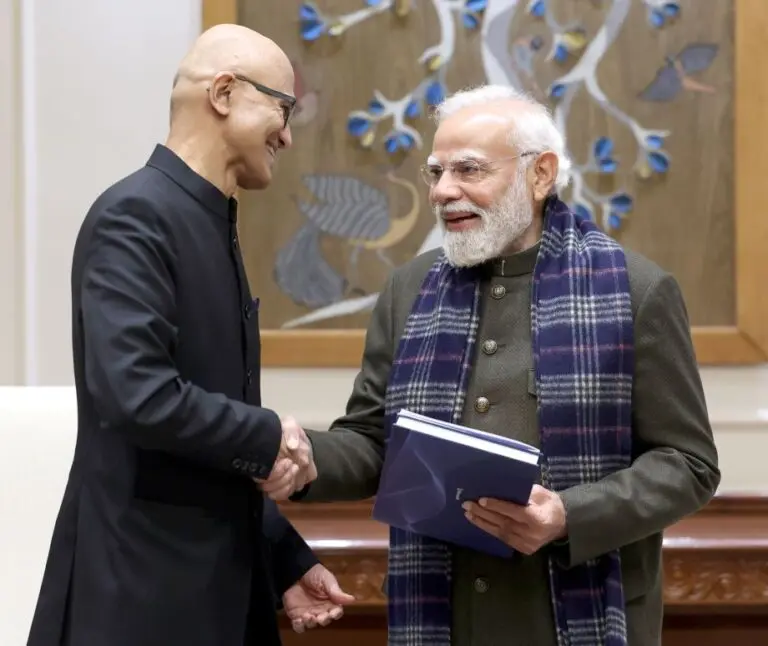 Satya Nadella with PM Modi