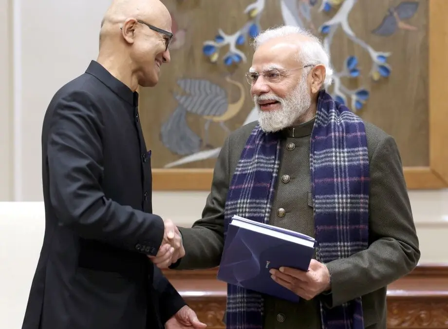 Satya Nadella with PM Modi