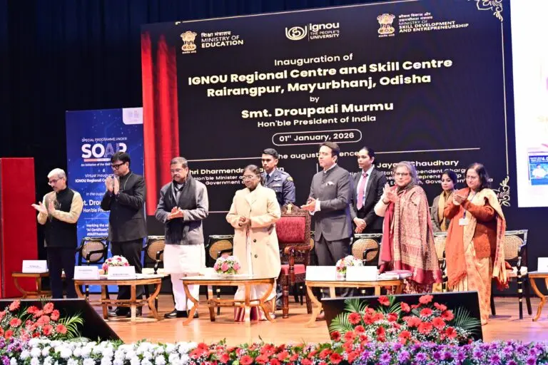 President Murmu Inaugurates IGNOU Centre In Odisha’s Rairangpur, Launches #SkilltheNation AI challenge