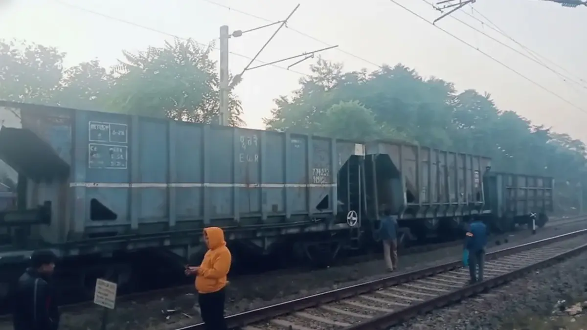 Goods Train Derails Near Belpahar Level Crossing In Odisha’s Jharsuguda