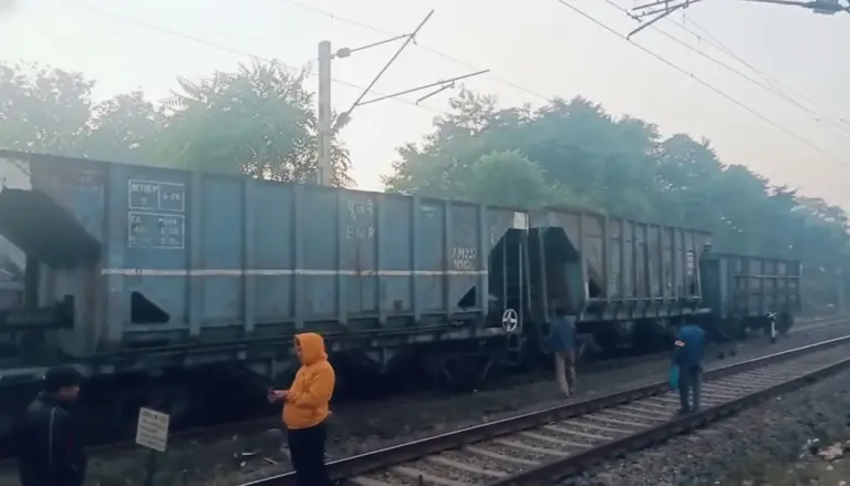Goods Train Derails Near Belpahar Level Crossing In Odisha’s Jharsuguda