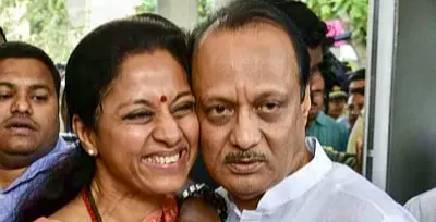 Supriya Sule And Ajit Pawar Share Dais; Release Joint Manifesto Ahead Of Civic Body Polls