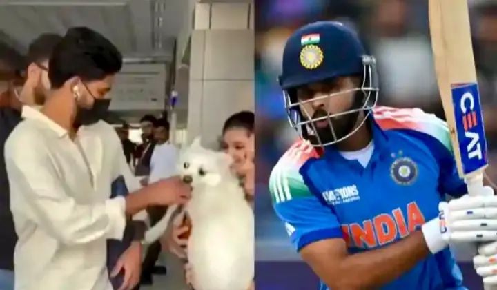 Shreyas Iyer Nearly Bitten By Fan’s Pet Dog At Airport; Survives Major Scare