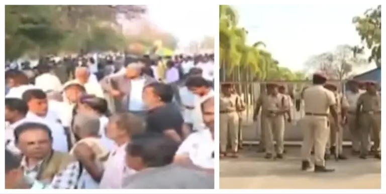 Supporters Protest Patkura MLA Arvind Mohapatra Suspension At BJD Office, Security Tightened At Naveen Niwas In Bhubaneswar