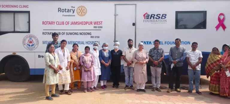 Mobile cancer screening unit in Dhenkanal