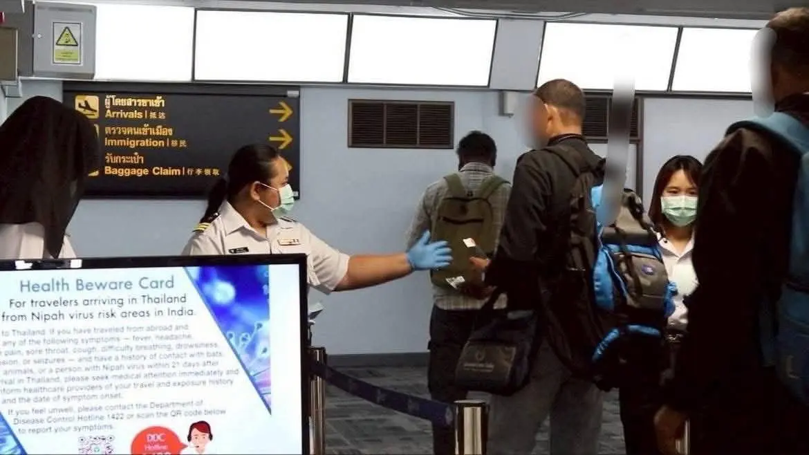 Nipah virus screening in Thailand airport