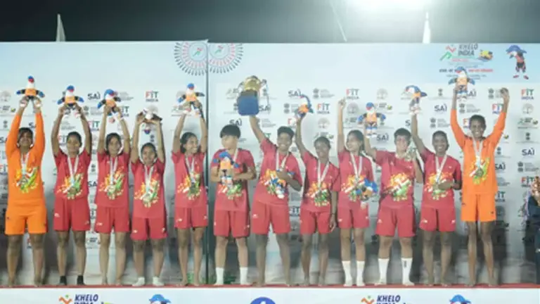 Odisha women beach soccer gold