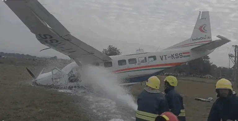 9-Seater Aircraft Crashes Near Odisha’s Rourkela, 6 Injured