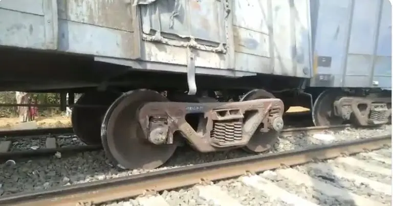 Goods Train Derails At Rupsa Railway Station Near Jaleswar In Odisha’s Balasore