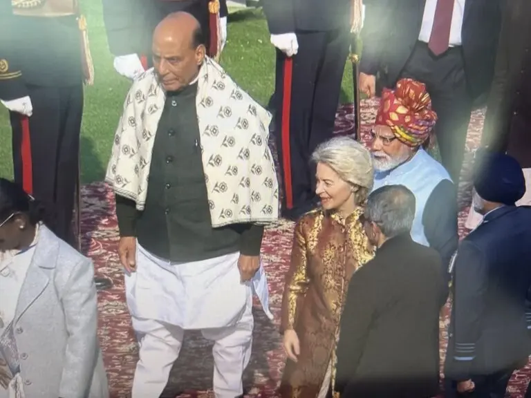 EU Chief Ursula Wears Traditional Indian Attire At 77th Republic Day Parade In New Delhi