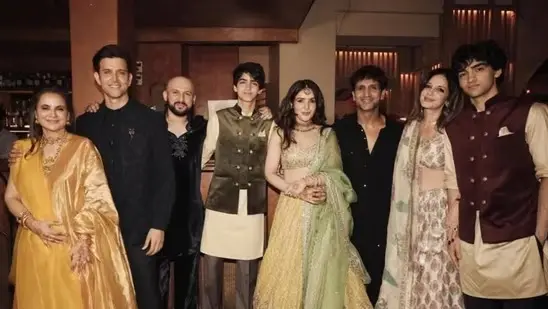 Hrithik Roshan Shares Pic With Ex-Wife Sussanne Khan, Girlfriend Saba From Cousin’s Wedding