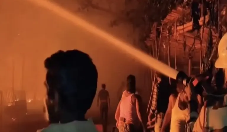 Over 50 Shops Gutted In Massive Late-Night Fire At Paradip Vegetable Market