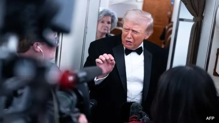 Donald Trump aboard Air Force One