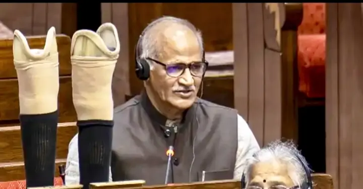 Drama In RS After Member Places Artificial Limbs On Table To Highlight CPI(M) Attack