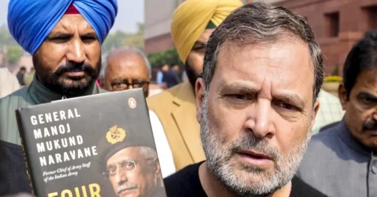 Rahul Gandhi Waves Former Army Chief Naravane’s Unpublished Memoir in Lok Sabha, Challenges PM Modi to Debate