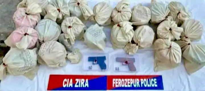 In Major Drug Haul, Police Recover Over 22 Kg Heroin, Two Glock Pistols, In Punjab