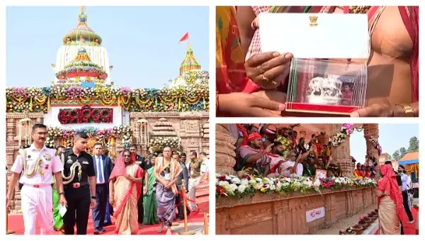 Odisha Visit: President Murmu Offers ‘Silver Cow’ During Pinda Daan At Maa Biraja Temple