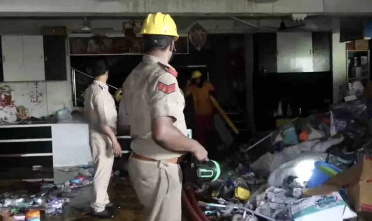 Bhubaneswar’s Supermart Blaze Tamed After Intense 18-Hour Firefighting, Reignites Fire Safety Debate