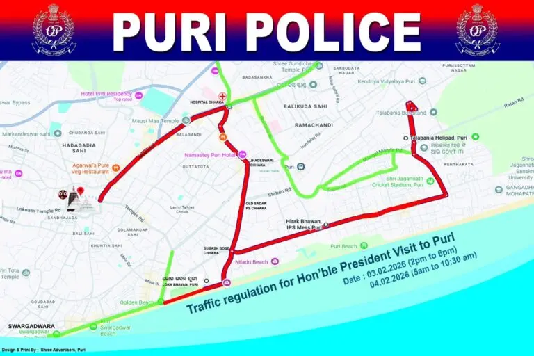 Traffic Curbs Imposed In Puri For President Murmu’s 2-Day Visit; Check Details