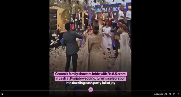 Rs 85 Crore Cash Showered On Bride At Wedding In Punjab, Had NRI Guests: Viral Video Claims