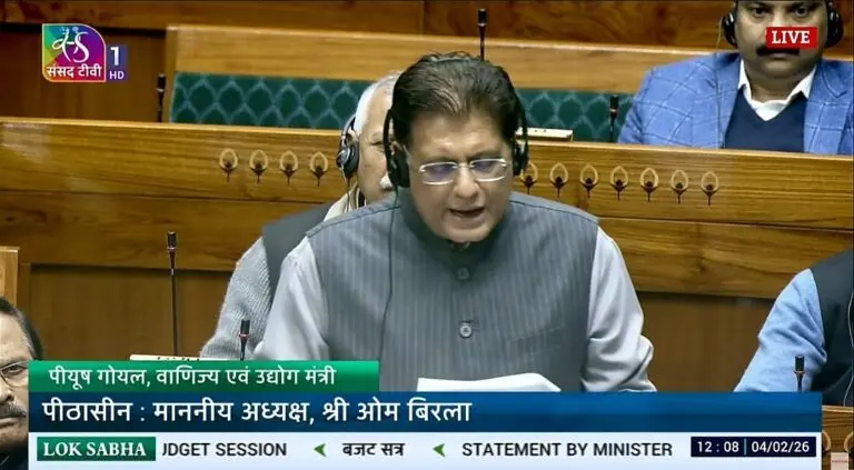 India’s Agricultural Concerns Fully Addressed in US Trade Deal: Piyush Goyal Tells Lok Sabha