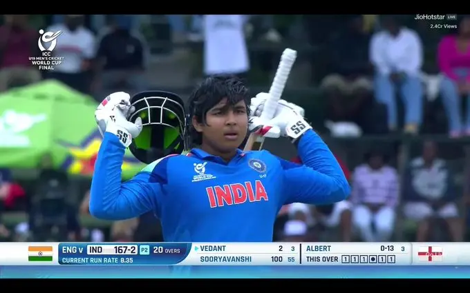 Vaibhav Suryavanshi’s Record Century Powers India In U-19 World Cup Final