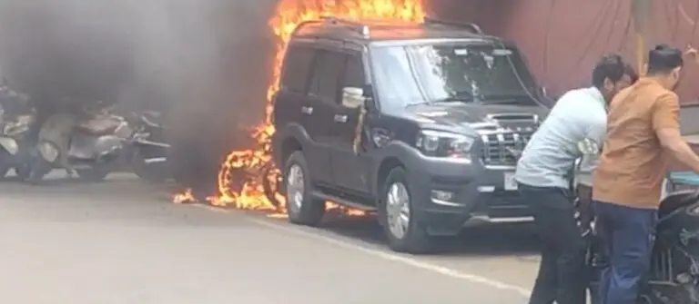 Fire Ravages Four Parked Vehicles Near High Court In Odisha’s Cuttack City