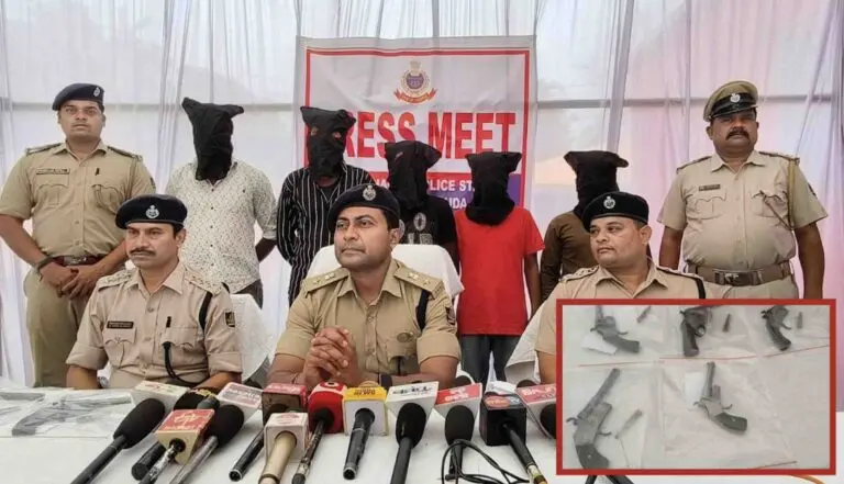 Brajrajnagar Police Bust Illegal Arms Racket; 5 Arrested, 5 Country-Made Pistols Seized