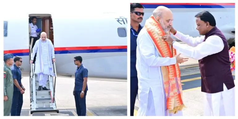Amit Shah Arrives In Odisha To Attend CISF Raising Day Event & Launch Key Projects