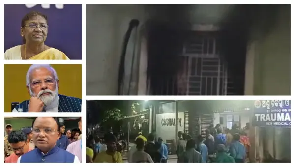 SCB Blaze Claims 10 Patients: PM Announces Rs 2L Ex-Gratia; BJD MPs Skip President Murmu’s Breakfast Meeting
