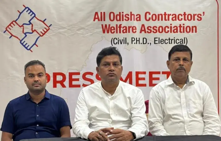 Odisha contractors welfare association end protest