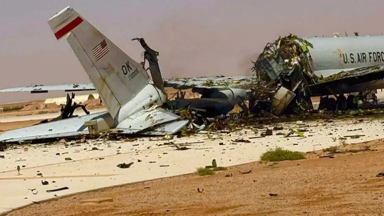 US aircraft hit by Iran strike