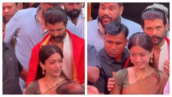 Vijay, Rashmika at Tirupati