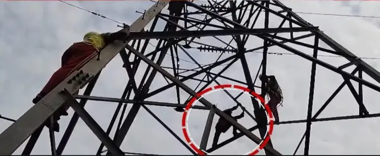Man Climbs 50-Ft High-Voltage Tower In Odisha’s Cuttack, Rescued After Tense Negotiation
