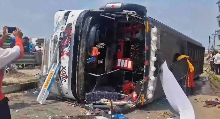 8 Critical After Keralam-Bound Bus From Bengal Overturns In Odisha’s Balasore