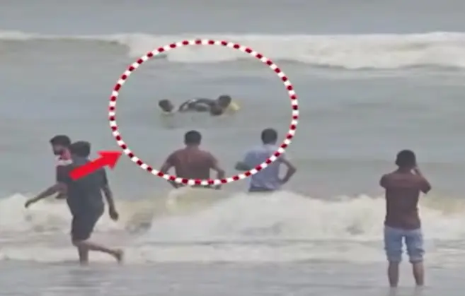 Lifeguards Rescue Bihar Tourist From Rough Sea At Puri’s Baliapanda Beach