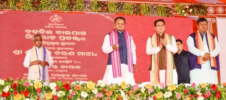 Odisha Majhi Keeps His Promise To Barbil, Lays Stone For Bypass Ring Road Project