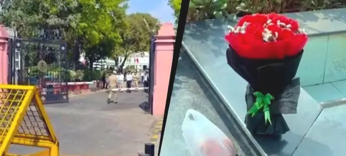 In Startling Security Breach, Car Smashes Through Delhi Assembly Gate; Masked Driver Leaves Bouquet Before Fleeing