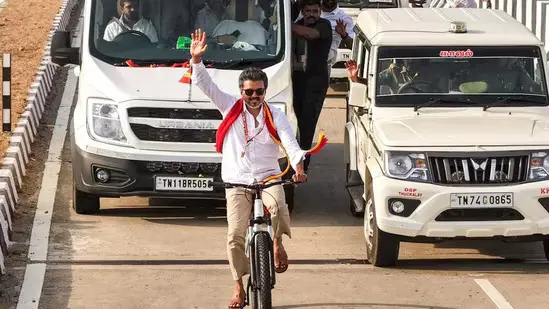 Vijay’s Cycling Scare Turns Into Viral Meme Fest; Fans Defend Actor As Clip Goes Viral