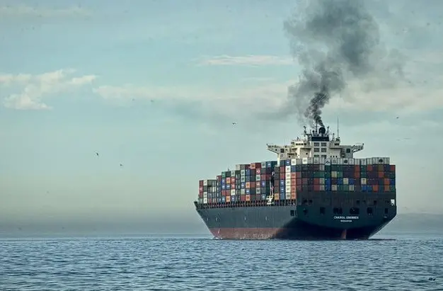 British cargo ship struck