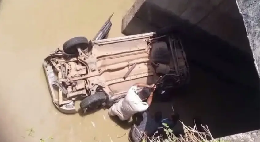 2 Die As Car Plunges Off Bridge After Rear Wheel Detaches En Route To Odisha’s Ghatagaon Tarini Temple