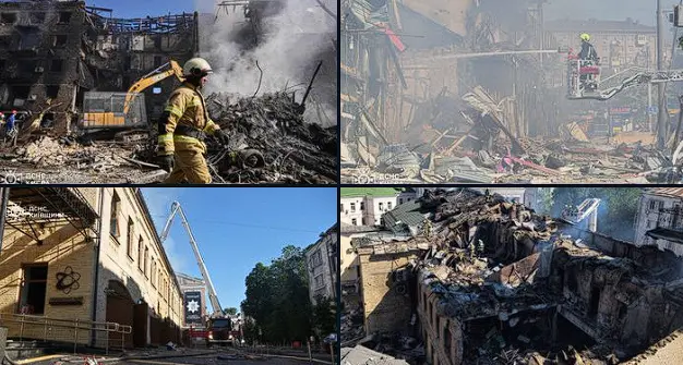 Russian Drone And Missile Barrage Across Kyiv Leaves 4 Dead, Over 80 Injured