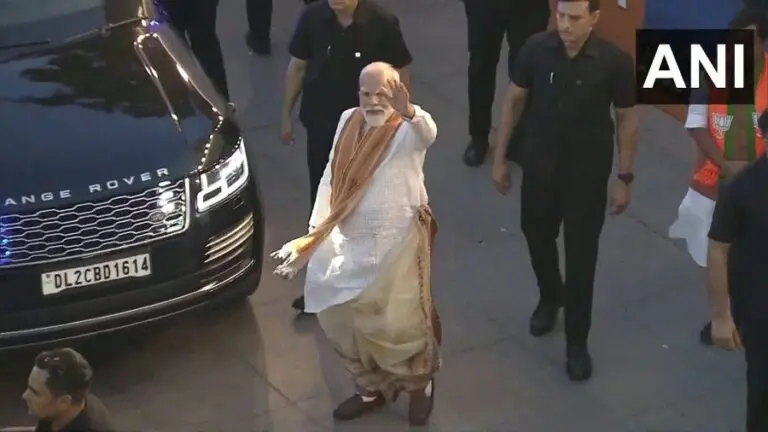 Narendra Modi in dhoti panjabi